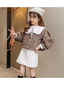 เดรส+เสื้อคลุม+คอปกไหล่