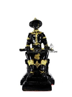 พระเจ้าตาก สีดำ เนื้อเรซิ่น หน้าตัก 5 นิ้ว สูง 10 นิ้ว