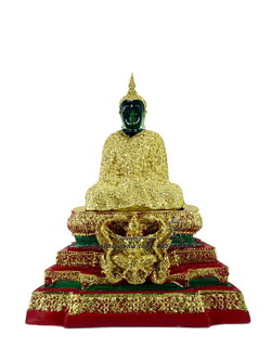 พระแก้วมรกต ทรงเครื่องฤดูหนาว เนื้อเรซิ่น หน้าตัก 9 นิ้ว สูง 11.5 นิ้ว