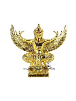 พญาครุฑ สีทอง เนื้อเรซิ่น ขนาด 9 นิ้ว สูง 12.5 นิ้ว