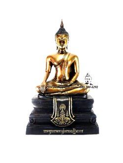 พระพุทธมหาสุวรรณปฏิมากร วัดไตรมิตร ปางมารวิชัย เนื้อโลหะ หน้าตัก 9 นิ้ว สูง 19 นิ้ว