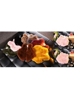 F- กันหนาว: เสื้อกั๊กขนนุ่ม สีน้ำตาลอ่อน