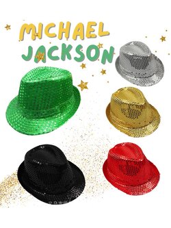 หมวกปักเลื่อมไมเคิล ปาร์ตี้ พร๊อพเต้น