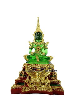 พระแก้วมรกต ทรงเครื่องฤดูร้อน เนื้อเรซิ่น หน้าตัก 5 นิ้ว สูง 11.5 นิ้ว