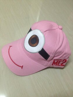 หมวกแก๊ป มินนี่สีชมพู ตาเดียว