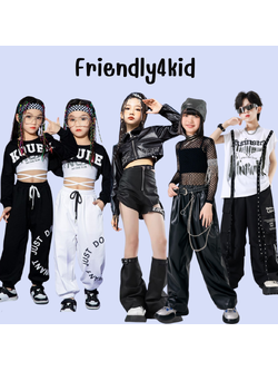 พร้อมส่ง***ชุดเต้น ชุดฮิปฮอป เสื้อแขนยาว +ตัวใน+กางเกง