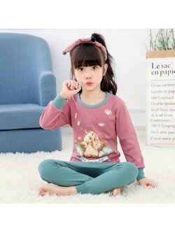 ชุดนอนเด็ก ลายยูนิคอน สีม่วง