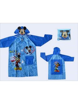 เสื้อกันฝน เด็ก ลายมิ๊กกี้เมาส์ สีฟ้า