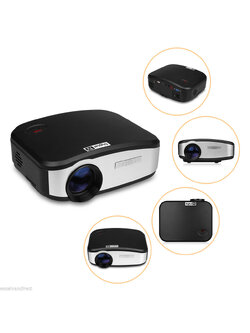 HAZU MINI HD LED Projector 1200 LUMENS ความละเอียด 800x480 support 720P 1080P