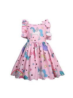 เดรสลายการ์ตูน ลายโพนี่ ยูนิคอน