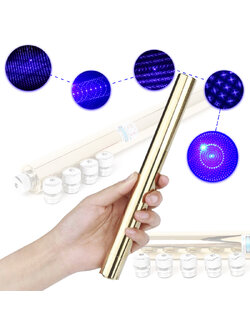 Super Blue Laser แท่งยาว (5W) สีทอง classic