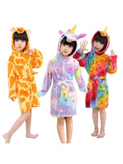 สินค้าพร้อมส่ง เสื้อคลุม ว่ายน้ำ การ์ตูน ลายยูนิคอน