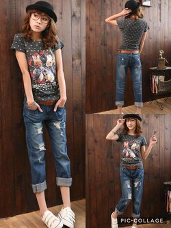 กางเกงยีนส์ขา 5 ส่วน