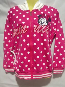 เสื้อกันหนาวมินนี่ลายจุด มีฮูด ซิปหน้า