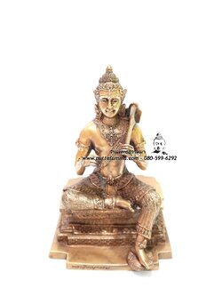 พระวิษณุกรรม เนื้อโลหะ พิมพ์ใหญ่ ฐาน 6 นิ้ว สูง 9 นิ้ว