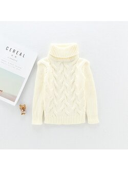 กันหนาว: เสื้อกันหนาวคอเต่า สีขาว