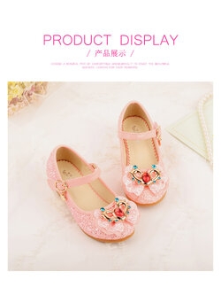 รองเท้าคัชชูแก้ว สีชมพู