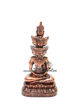 พระเศรษฐีนวโกฎิ เศียรชั้น เนื้อเรซิ่น หน้าตัก 5 นิ้ว สูง 11.5 นิ้ว
