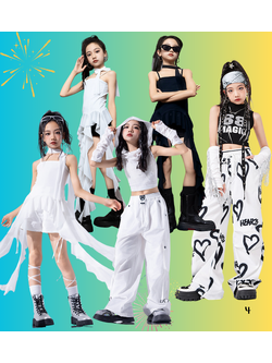 สินค้าพร้อมส่ง ***ชุดเต้น เซ็ตเสื้อกั๊กดำ ขาว +กางเกงขายาวขาวสั้นดำ