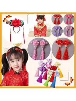 กิ๊บติดผมตรุษจีน แต่งผม พู่ห้อย คาดผม