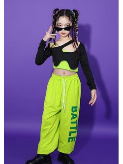 **พร้อมส่ง**ชุดเต้น ชุดแดนซ์ เสื้อแขนยาวคอไขว้+ กางเกงขายาว