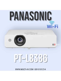 Panasonic PT-LB386 wifi ความสว่าง 3,800 (ANSI Lumens) ความละเอียด(พิกเซล) 1024x768 (XGA) Contrast 20,000:1