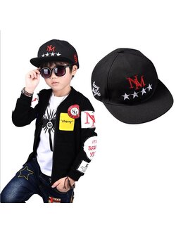 หมวกเด็ก แก๊ป ฮิปฮอป สีดำNM