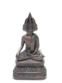 พระเศรษฐีนวโกฎิ เศียรรอบ เนื้อโลหะ เศียรรอบ หน้าตัก 6 นิ้ว สูง 10.5 นิ้ว