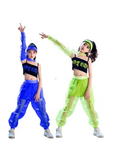 พร้อมส่ง***ชุดเต้น ชุดแดนซ์ กางเกงขายาว เซ็ตนีออน