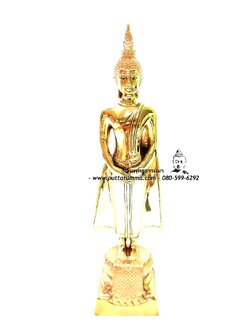 พระประจำวันอาทิตย์ เนื้อโลหะ ขัดเงา ฐาน 4 นิ้ว สูง 14.5 นิ้ว