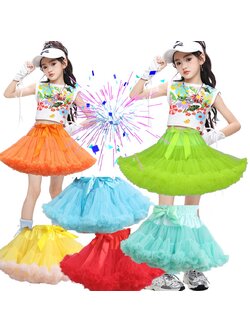 พร้อมส่ง กระโปรงTUTU พองฟู กระโปรงเด็ก พองฟู ติดริบบิ้นโบว์ พร้อมเสื้อและถุงมือ