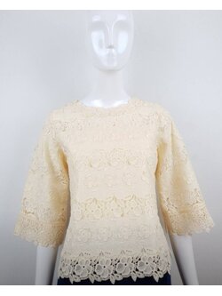 เสื้อลูกไม้พิ้งบูติค คอตตอนเเท้100%