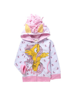 ชุดเด็ก : เสื้อกันหนาว โพนี่ สีขาว-ชมพู