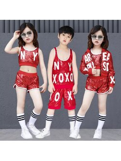 พร้อมส่ง ชุดเซ็ต ชุดแดนซ์ เซ็ต 3 ชิ้น รวมแจ็คเก็ต สีแดง