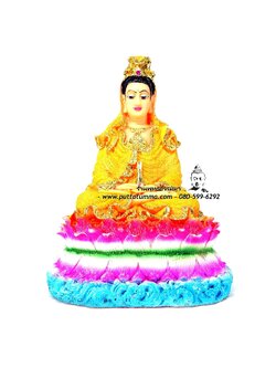 เจ้าแม่กวนอิม เนื้อเรซิ่น หน้าตัก 5 นิ้ว สูง 10.5 นิ้ว