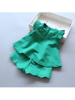 ชุดเสื้อ+กางเกง สีชมพู,เขียว