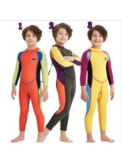 พร้อมส่ง ชุดดำน้ำ ชุดว่ายน้ำเด็กชาย เก็บอุณหภูมิ แขนยาว