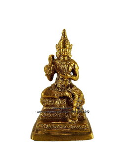 พระวิษณุกรรม โลหะ พ่นทอง หน้าตัก 1.5 นิ้ว สูง 2.5 นิ้ว