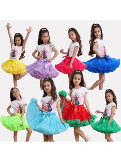 พร้อมส่ง กระโปรงTUTU พองฟู กระโปรงเด็ก พองฟู ติดริบบิ้นโบว์