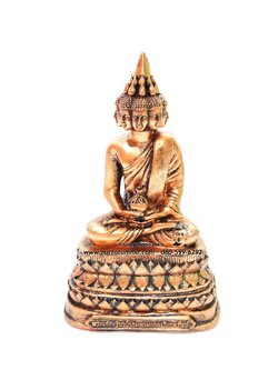 พระเศรษฐีนวโกฎิ เศียรรอบ เนื้อเรซิ่น หน้าตัก 6 นิ้ว สูง 10.5 นิ้ว