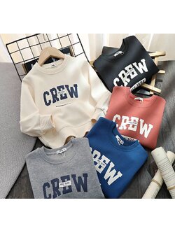 พร้อมส่ง เสื้อกันหนาว เสื้อแขนยาว ลาย Crew