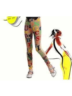 กางเกงเด็ก : เลกกิ้งเด็กโต สีทอง