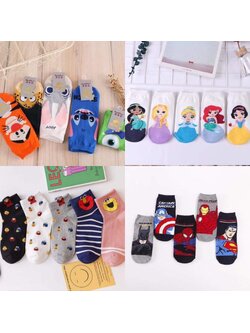 ถุงเท้า ลายรวมลายคละสี