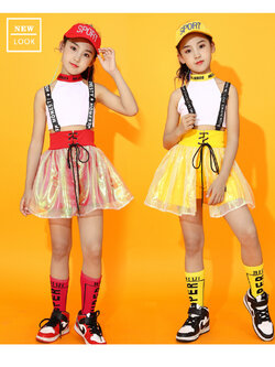 ชุดหรีดเดอร์ ชุดเชียร์ ชุดเต้น ชุดแดนซ์ สไตล์เอี๊ยม กระโปรงผ้าแก้ว