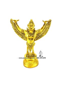 พญาครุฑ สีทอง เนื้อเรซิ่น พิมพ์ลอย ขนาด 5 นิ้ว สูง 10 นิ้ว