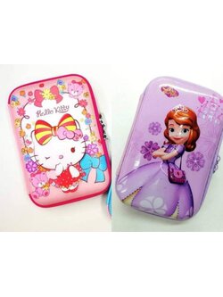 กล่องดินสอ เจ้าหญิงโซเฟีย ลายนูน 3 มิติ ลายคิตตี้สีอ่อน