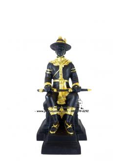 พระเจ้าตาก นั่งบังลังก์ เนื้อโลหะ สีดำปิดทองแท้ หน้าตัก 5 นิ้ว สูง 10 นิ้ว