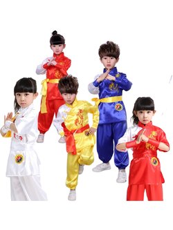 พร้อมส่ง ชุดจีน กังฟู ลายมังกร+ผ้าผูกเอว