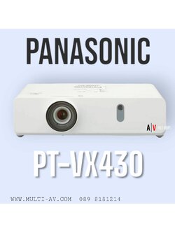 Panasonic PT-VX430 ความสว่าง 4,500 (ANSI Lumens) ความละเอียด(พิกเซล) 1024x768 (XGA) Contrast 20,000:1