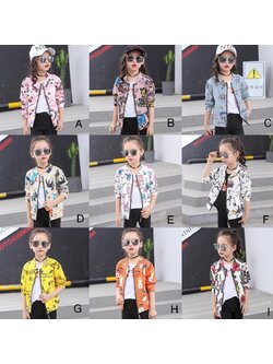 ชุดกันหนาวเด็ก : เสื้อกันหนาว ลายดอกสีฟ้า